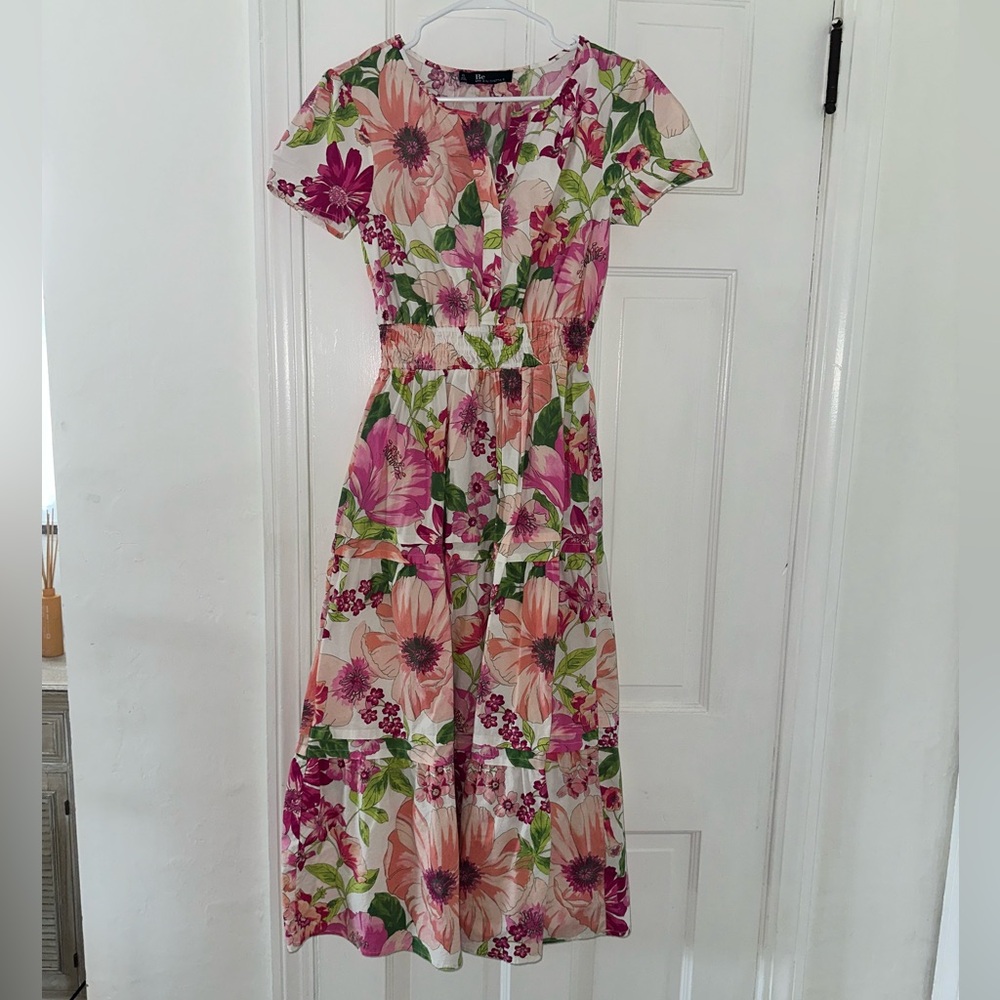 Floral Pink Maxi Dress - Picture 2 of 2